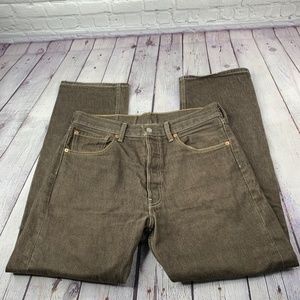 Levi's 501 Brown Straight Leg Jeans Size 33X30